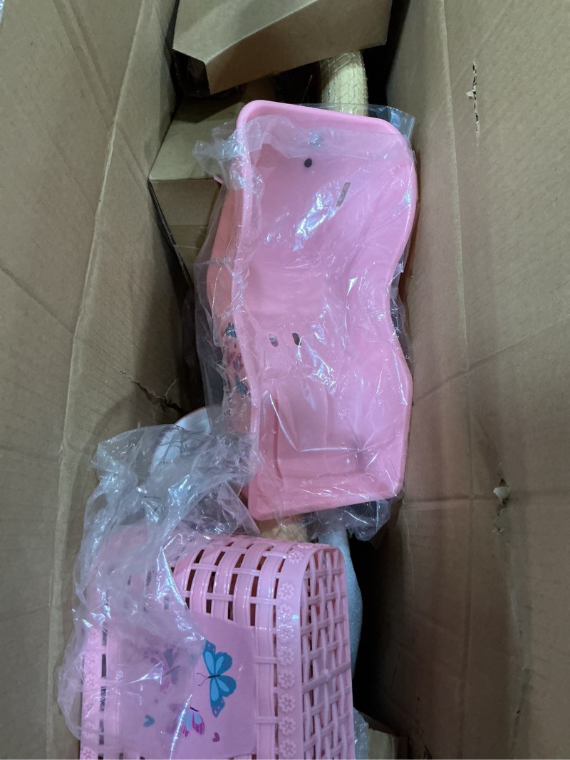 Condition photo showing Good Condition for joystar little daisy kids bike for girls boys ages 2-7 years, 12 14 16 inch girls bikes with doll bike seat & streamers, boys bike with flag & number plate, multiple colors littledaisy-pink 12 inch with training wheels
