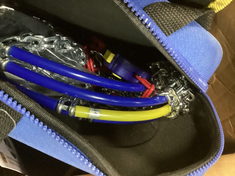 Condition photo showing As Is for Snow-Chains Auto Fixing 1 Min Quick Installation Tire-Chains, Heavy-Duty Emergency Tire Traction Chain for Pickup Trucks and Off-road SUV Car Tires 235 245 255 265 275 - Set of 2 (HYR-S)