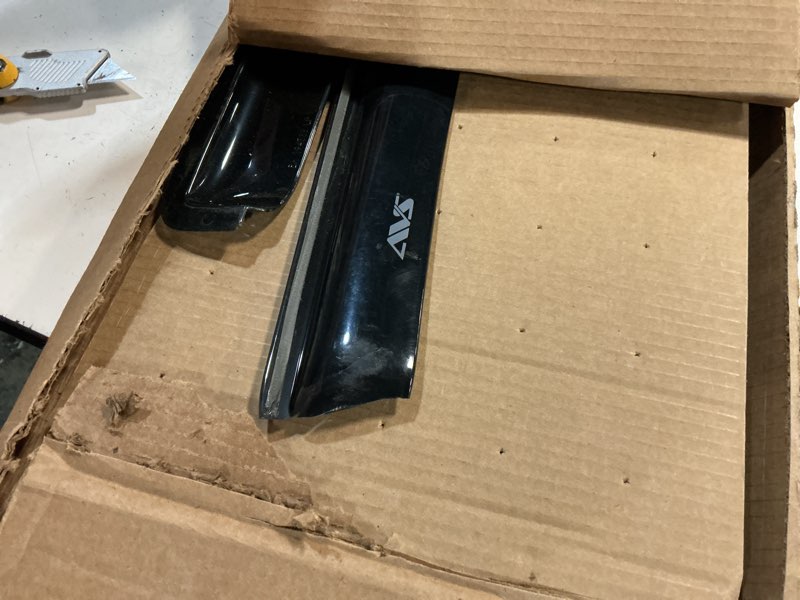 Condition photo showing As Is for auto ventshade [avs] in-channel rain guards for 2014-2018 silverado - sierra 1500; 15-19 silv-sierra 2500hd-3500hd, crew cab only | window vent visors, 4 pcs. - smoke | 194536