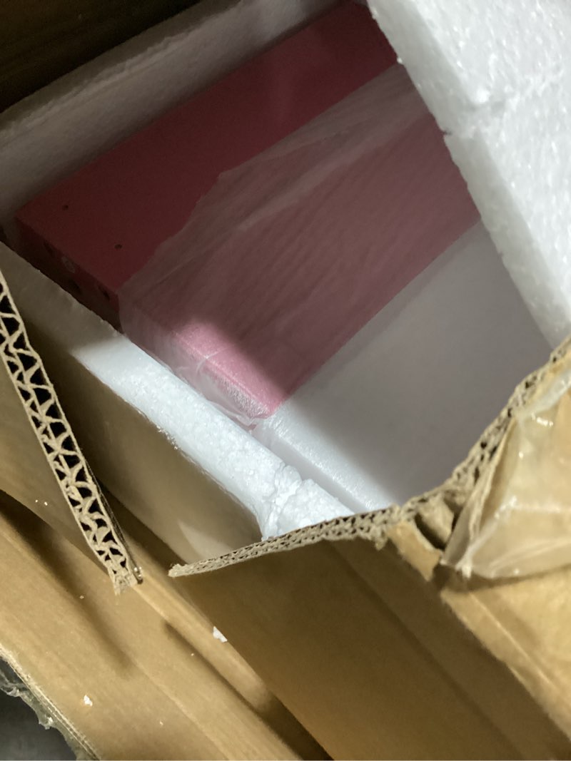 Condition photo showing Good Condition for clikuutory modern lighting 63 inch tv stand with large storage drawer for 50 55 60 65 70 75 inch tvs, tv console with 20 color led lights, entertainment center media and open shelf for bedroom, pink 63”w×14”d×18”h pink
