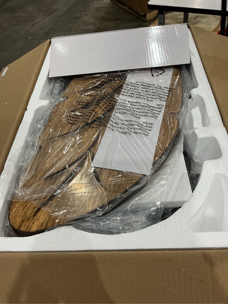 Condition photo showing As Is for harbor breeze waveport 52-in aged bronze with brown blades led indoor/outdoor downrod or flush mount ceiling fan with light (5-blade)