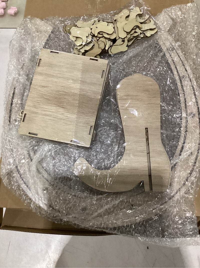 Condition photo showing New/Like New for cinnvoice wedding guest book alternative, wooden western cowboy wedding decorations for reception wedding guest book drop box with 100 cowboy boots sign, anniversary decorations(horse iron hoof)