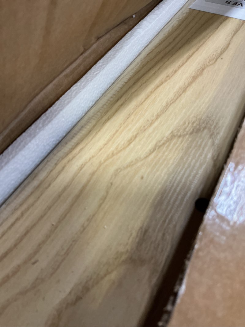 Condition photo showing Good Condition for bayka floating shelves for wall, 22.5 inches wall mounted rustic wood shelves for bathroom, bedroom, living room, floating shelves for books/storage/decor (light oak-toned,set of 3) g. oak-toned - mid-century revival style 3 22.5inches