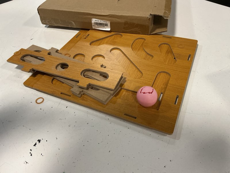 Condition photo showing As Is for wooden ball obstacle