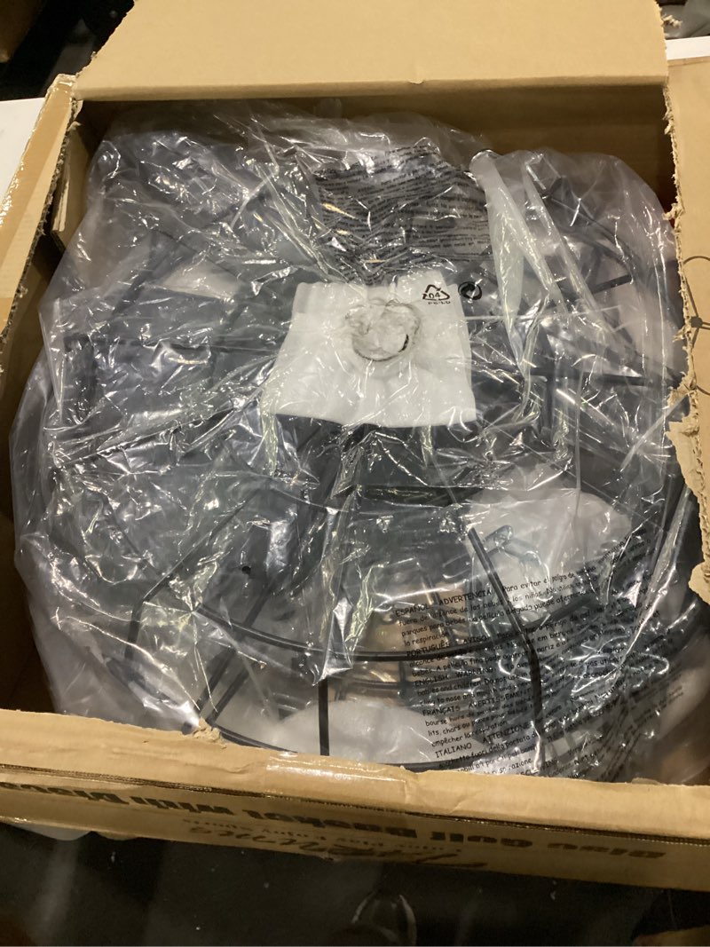 Condition photo showing As Is for disc golf basket with discs
