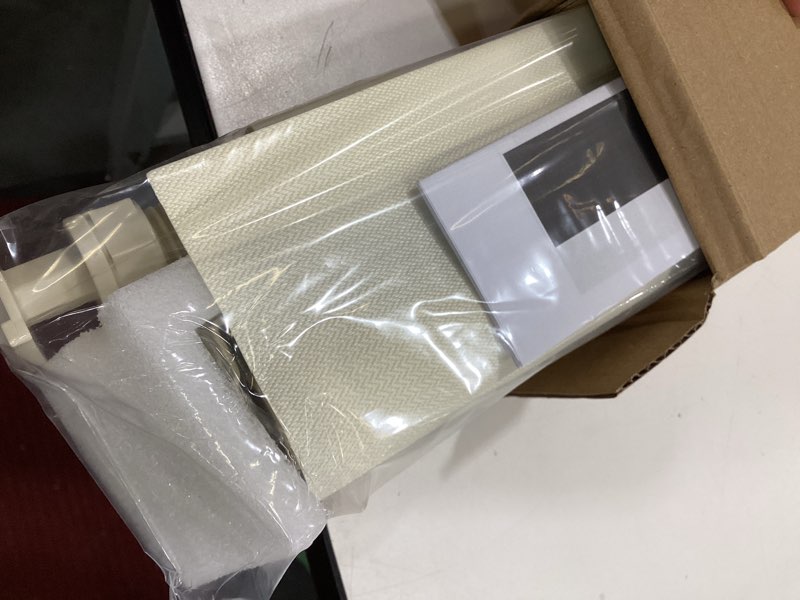 Condition photo showing Good Condition for lazblinds no-drill cordless zebra blinds - dual layer light filtering & room darkening, free-stop lift, easy install, day & night privacy with valance for window 19" w x 64" h, cream 19"w x 64"h cream