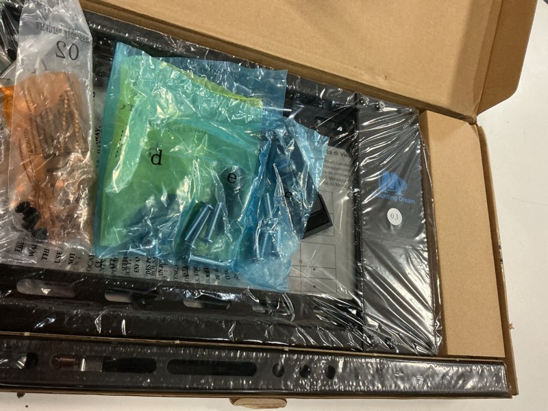 Condition photo showing New/Like New for mounting dream tv mount fixed for most 42-84 inch flat screen tvs, ul listed tv wall mount bracket up to vesa 600 x 400mm and 132 lbs - fits 16"/18"/24" studs - low profile and space saving md2163-k for 42"-84" tv