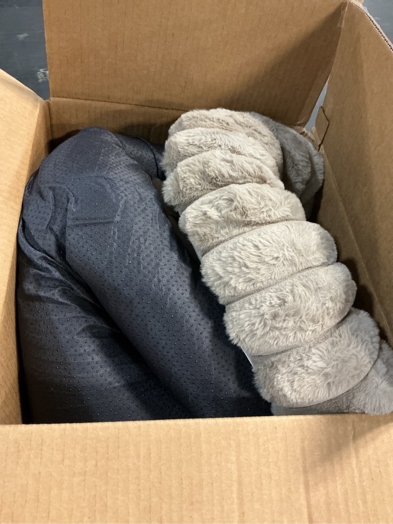 Condition photo showing As Is for balance luxury donut dog bed, 30 inches round dog bed medium size dogs washable, orthopedic calming dogs bed for pets with anti-slip bottom, oatmeal 30.0"l x 30.0"w x 7.0"th oatmeal