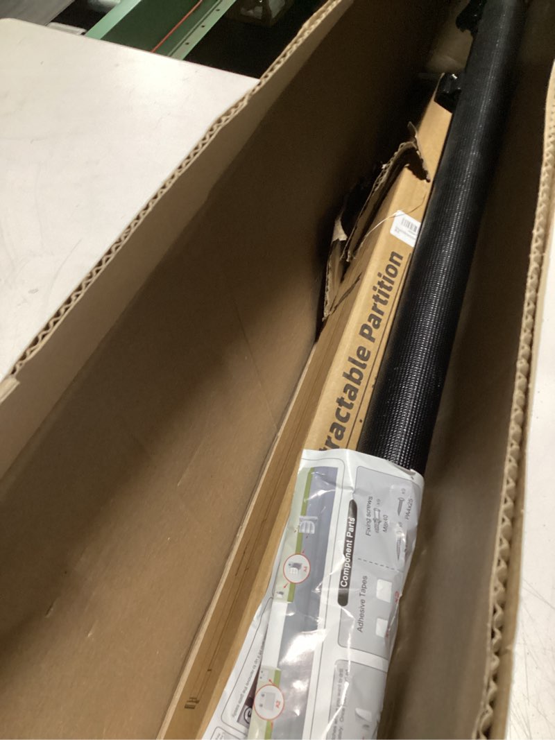 Condition photo showing Good Condition for Retractable Baby Gates for Doorways, Mesh Dog Gate for Stairs, Pet Gate Indoor, Extends to 55" Wide 33" Tall, Safety Toddlers Gates for Hallways, Indoor & Outdoor Use, Black Black 33'' Tall x 55'' Wide