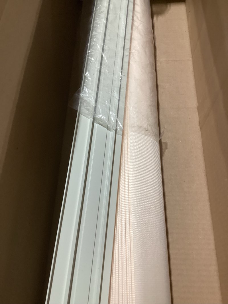 Condition photo showing As Is for Joydeco Cordless Zebra Blinds (Pro), Dual Layer Light Control Zebra Blinds for Windows, Light-Proof Aluminum Cover, Free-Stop Roller Shades for Home & Office (Beige, 31" W x 75" H) Beige 31"W x 75"H