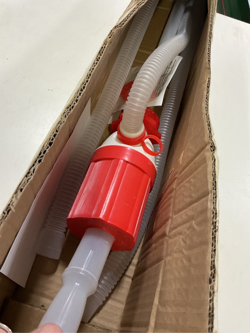Condition photo showing Good Condition for geelin 1 set siphon drum pump with replacement flexible 48" discharge hose, heavy duty bpa-free manual fuel drum pump adjustable length for 55 gallon water barrels liquid transfer