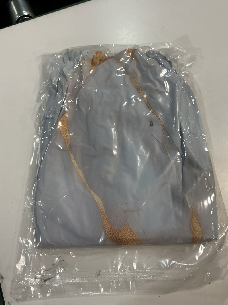 Condition photo showing New/Like New for Round Fitted Tablecloth with Elastic Edge, Waterproof Stain Resistant Fabric Table Cover for 49"-52"