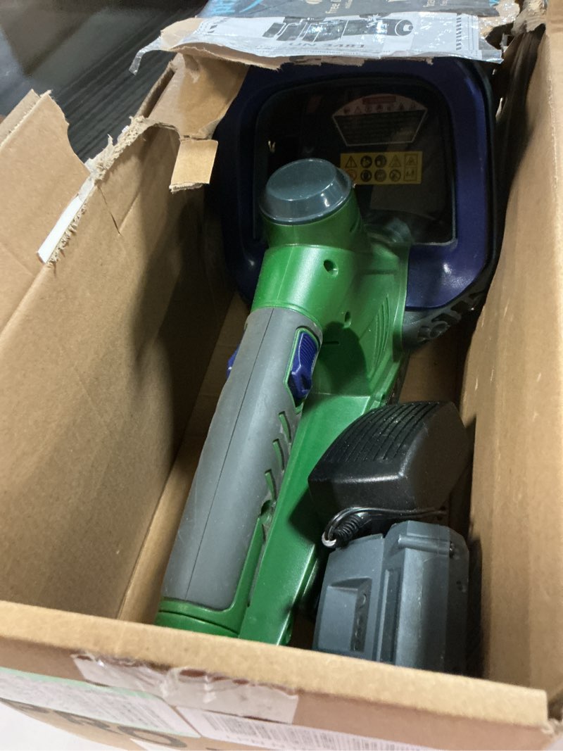 Condition photo showing Good Condition for Cordless Hedge Trimmer with Battery and Charger, 20V Bush Trimmer, 22" Dual-Action Blade, 3000SPM Electric Shrub Trimmer, 0.55" Cutting, Lightweight Battery Powered for Garden & Yard