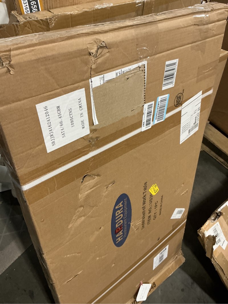 Condition photo showing Good Condition for HARDURA Galvanized Under Shelf for Prep and Work Table Adjustable Lower Shelf for 30" x 48" Stainless Steel Table