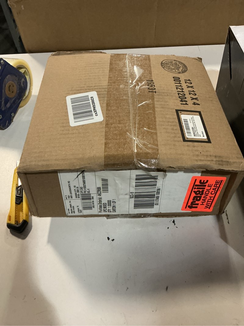 Condition photo showing New/Like New for Karma, Etched Glass Ornaments Gift Box, Christmas Tree Decorations Set, Set of Four, Gold