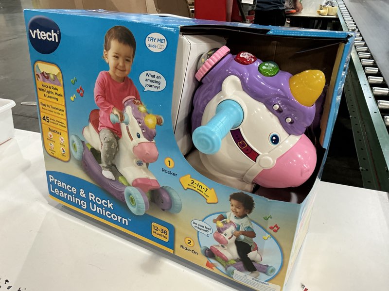 Condition photo showing New/Like New for vtech prance and rock learning unicorn, multicolor