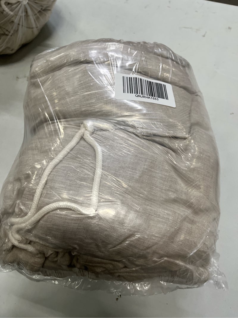 Condition photo showing Good Condition for european linen chambray duvet cover set, king/cal king, natural chambray