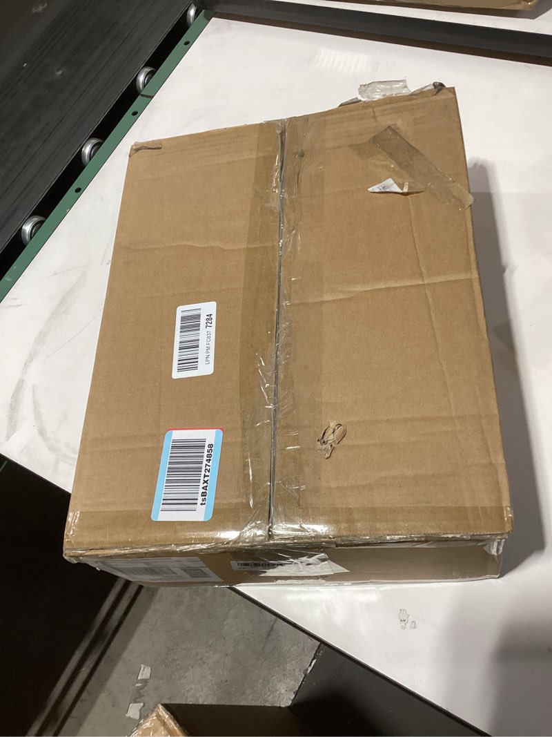 Condition photo showing New/Like New for Modern Nightstand with Charging Station and LED Lights, White Bedside Table with Drawer, Fluted Side Table for Living Room, Bedroom White Vertical Stripe