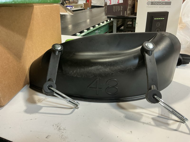 Condition photo showing Good Condition for reliable aftermarket parts (1) mower deck mulch cover fits john deere 100 series models replaces gy20417