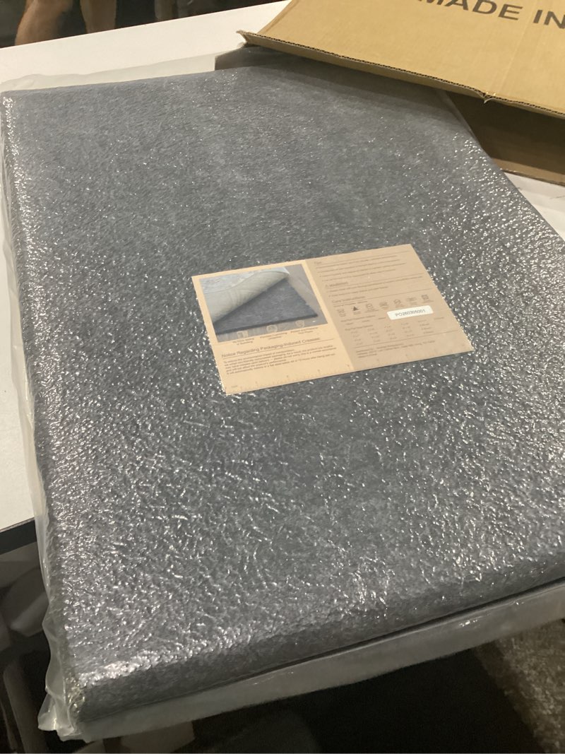 Condition photo showing New/Like New for gorilla grip felt and natural rubber rug pad, 1/8” thick, 2x8 ft protective padding for under area rugs, cushioned gripper pads for carpet, runners, hardwood floors protection, slip skid resistant