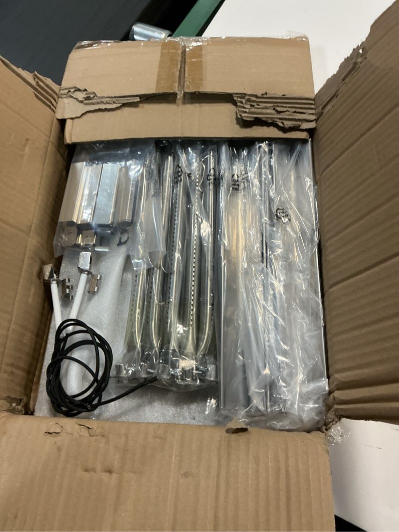 Condition photo showing New/Like New for grill parts for charbroil performance 5 burner 463448021 463449021 463450022 463451022 463455021, 17 inch cooking grate, burner and heat plate for charbroil grill replacement parts 17"l, 5-burner kit