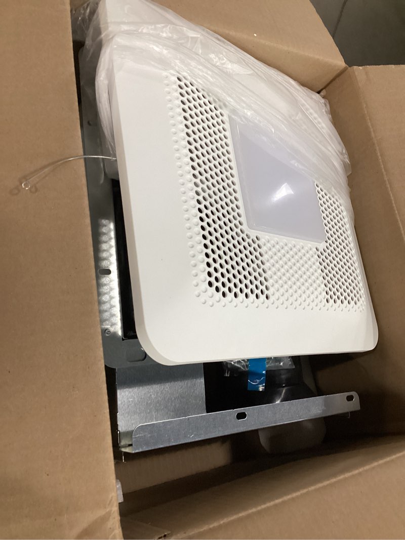 Condition photo showing As Is for panasonic whisperremodel dc 0.8-sone 110-cfm white lighted bathroom ventilator fan, energy star