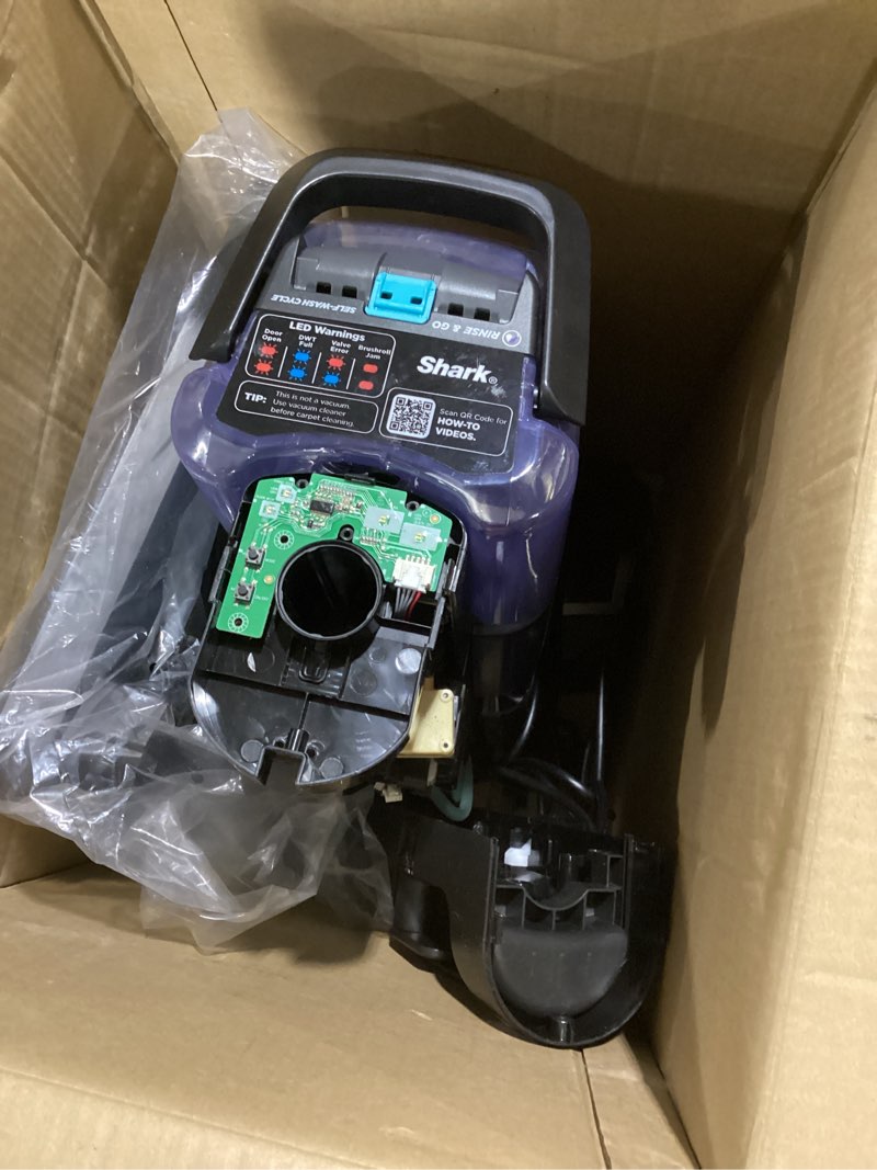 Condition photo showing As Is for (FOR PARTS ONLY)Shark CarpetXpert HairPro with StainStriker Upright Carpet, Area Rug & Upholstery Cleaner, Perfect for Pets & Hair Removal, Carpet Shampooer, 5 Cleaning Tools, Pet Cleaning Solution, Navy, EX304