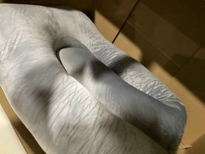 Condition photo showing Good Condition for momcozy pregnancy pillows for sleeping, u shaped full body maternity pillow with removable cover - support for back, legs, belly, hips for pregnant women, 57 inch pregnancy pillow for women, grey