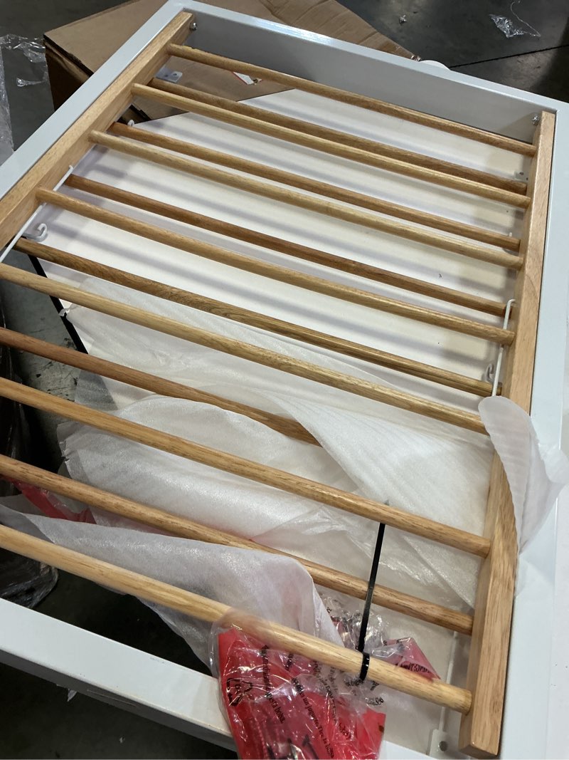 Condition photo showing As Is for toddleroo by north states 60"-103" extra-wide swing baby safety gate, natural wood  