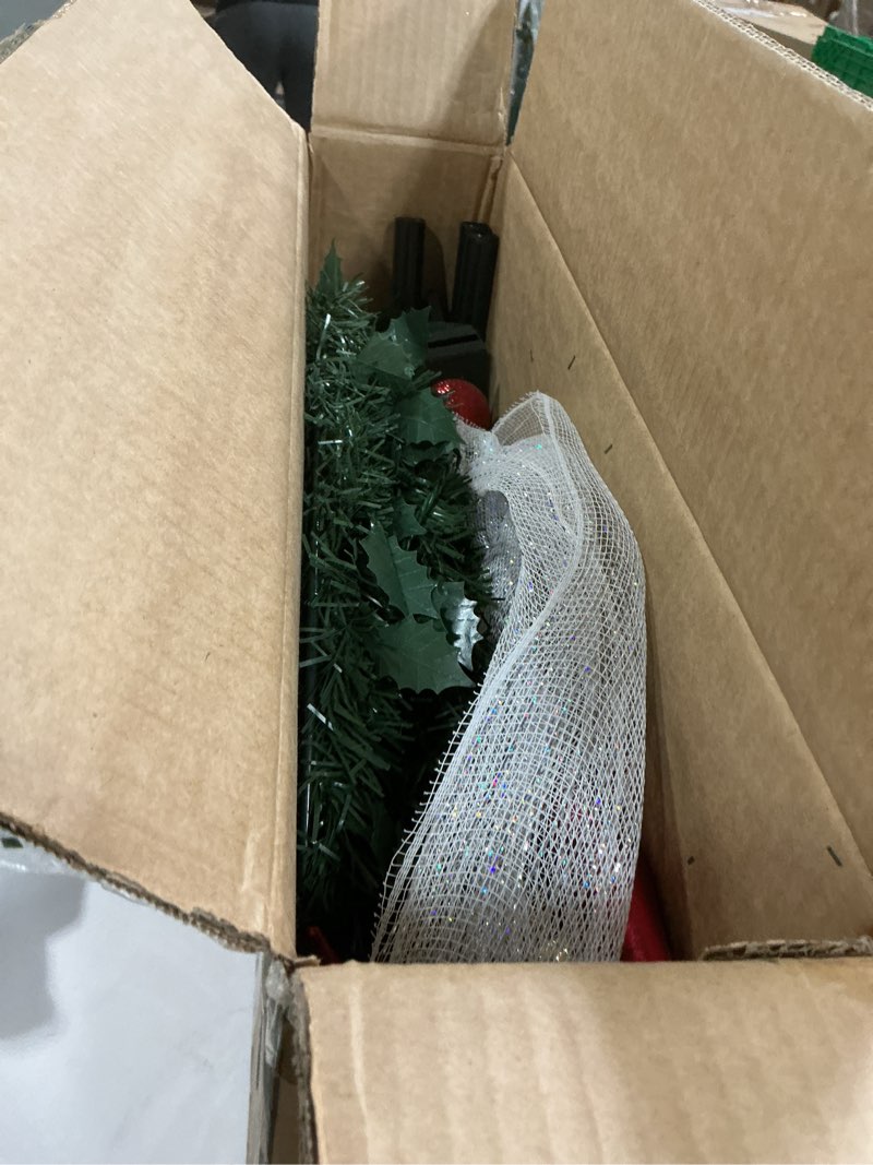 Condition photo showing Good Condition for 5FT Pop Up Christmas Tree, Prelit Collapsible Christmas Tree with Multi-Color Lights, Foldable Artificial Xmas Tree, 1-Minute Setup Easy Christmas Trees Green 5FT