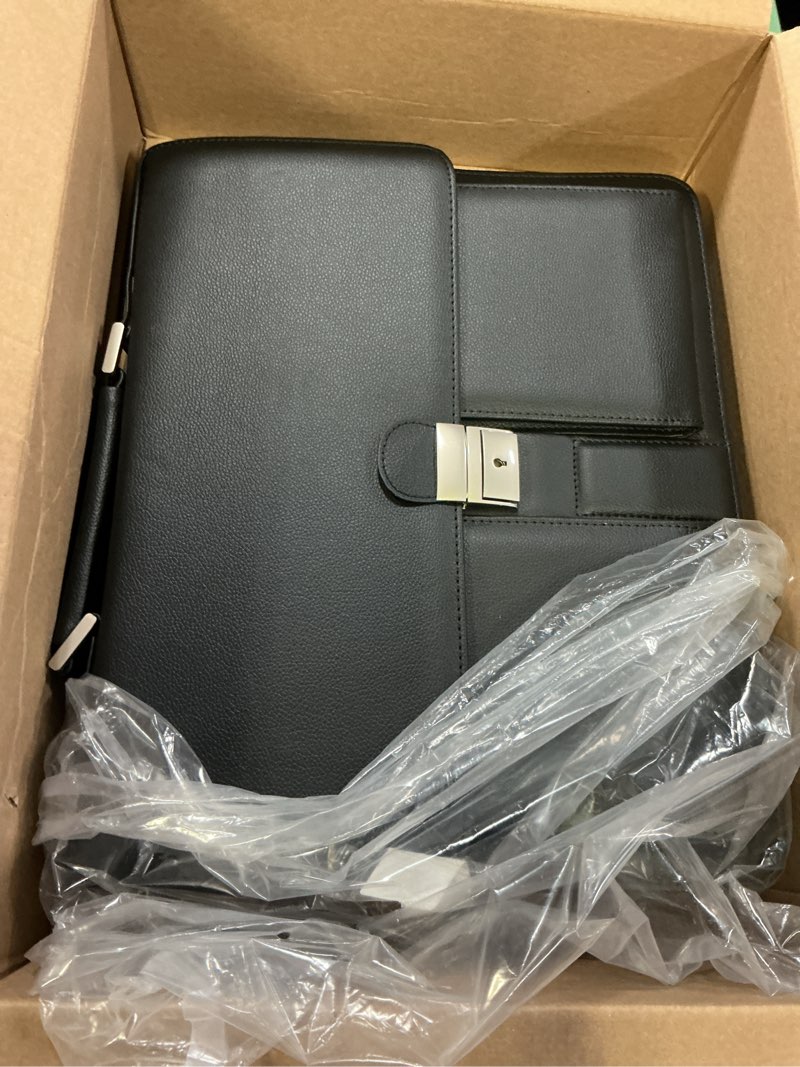 Condition photo showing Good Condition for Jack&Chris Mens New PU Leather Attache Briefcase Traditional Messenger Lawyer Bag, MBYX015 Black