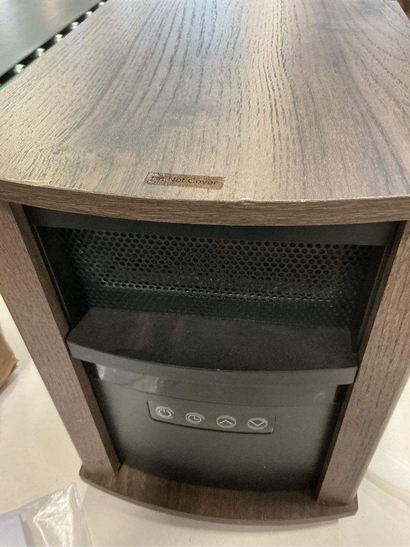 Condition photo showing As Is for ITEM #6023320 MODEL #1175IRH-CON-503 INFRARED WOCD CABINET HEATE Español p.13