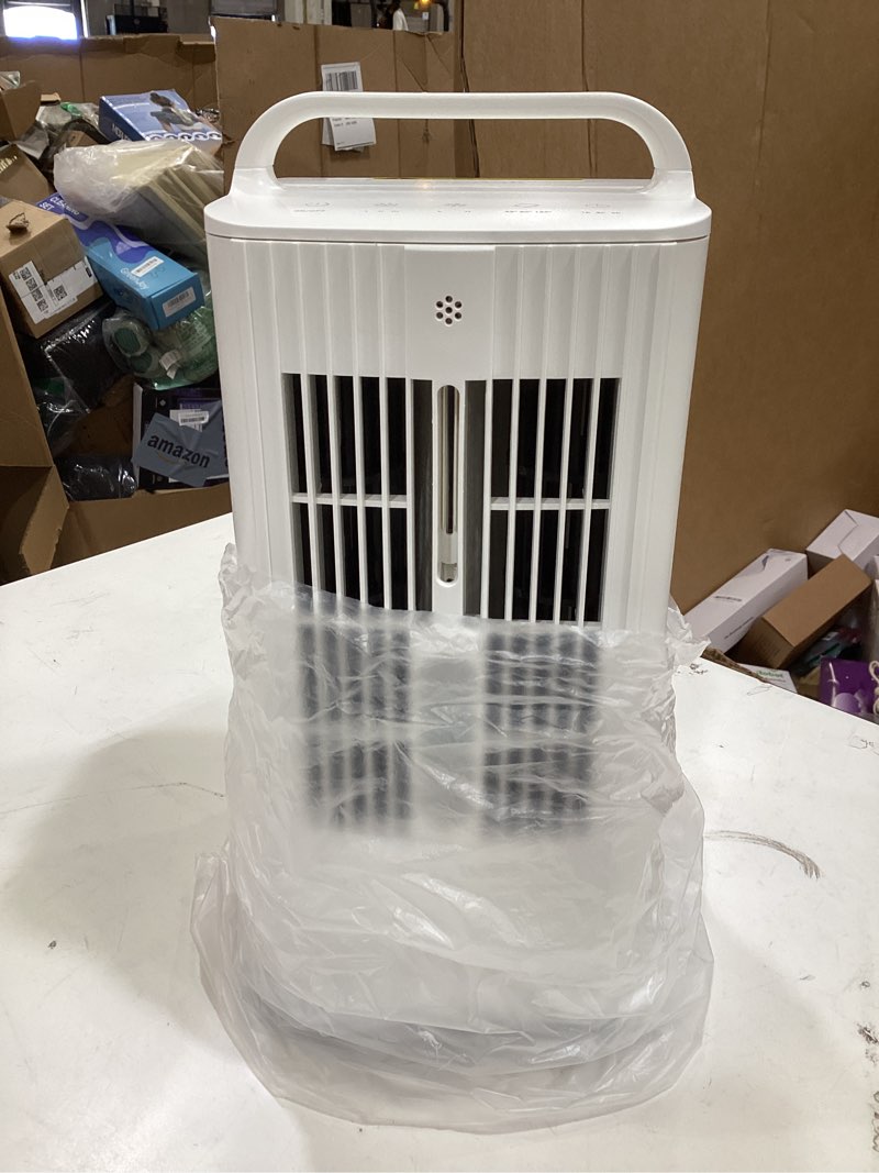Condition photo showing New/Like New for 4-in-1 portable air conditioners: 1700ml tank mini air conditioner with 120° oscillating 16.5ft remote - evaporative air cooler with 3 speed & 7 lights 1-7h timer - portable ac unit for bedroom