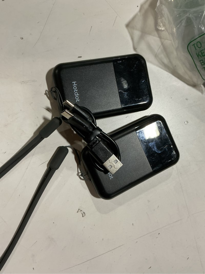 Condition photo showing As Is for Hotdot Hand Warmers Rechargeable, Heat Levels (104–131°F), Real-Time Temp & Battery Display, Electric Hand Warmers, Fast Heating, Fits in Gloves/Pocket, Gifts for Women & Men AI-Gray 2Pack