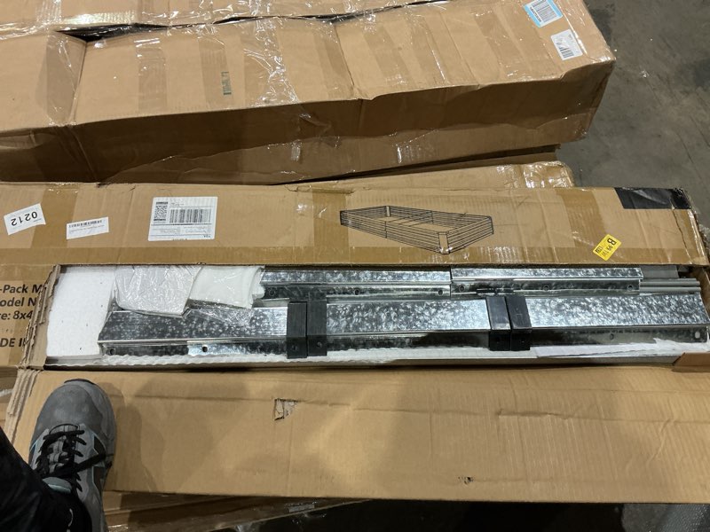 Condition photo showing Good Condition for 8x4x1ft(2 pcs) galvanized raised garden bed,outdoor planter box metal patio kit planting bed for vegetables flowers herb,silver 8x4x1ft(2 pcs) silver