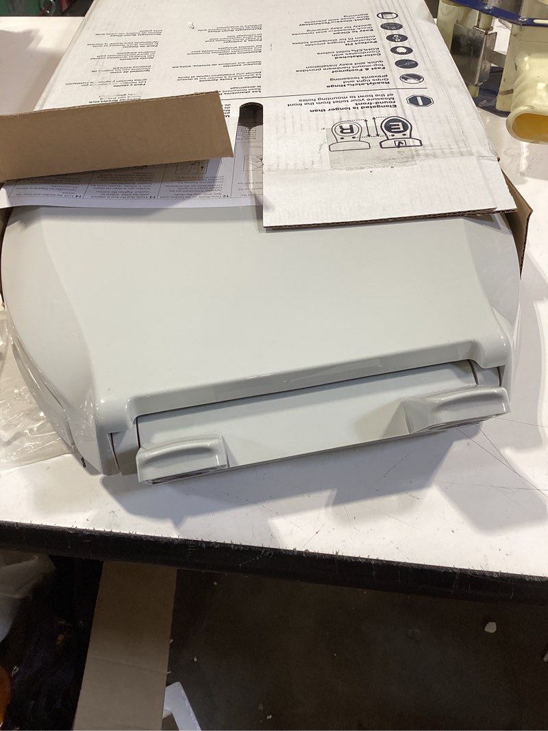Condition photo showing Good Condition for "kohler 4636-rl-95 cachet readylatch elongated toilet seat slow close, soft close toilet seat quiet lid, contoured grip-tight bumpers installation hardware, apartment essentials, ice grey " ice gray elongated ready latch