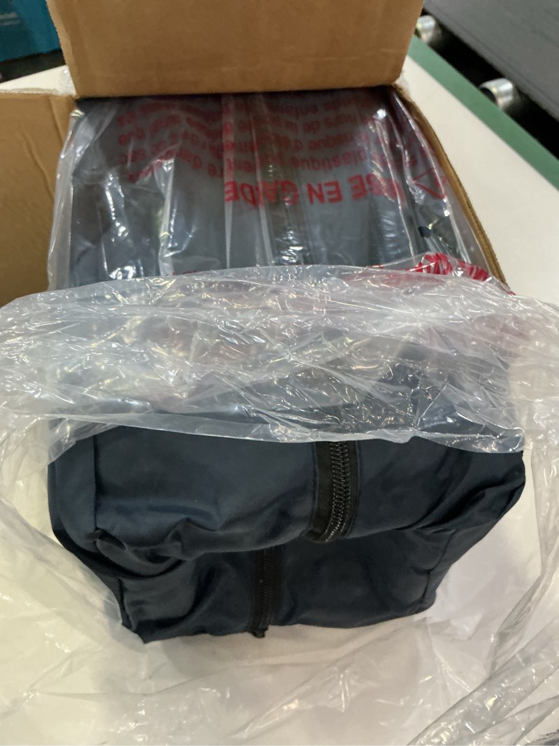 Condition photo showing New/Like New for dream on me zodiak baby playard, breathable mesh sides, soft comfortable mattress, quick & easy to fold with travel carry bag, compact space saving design - navy
