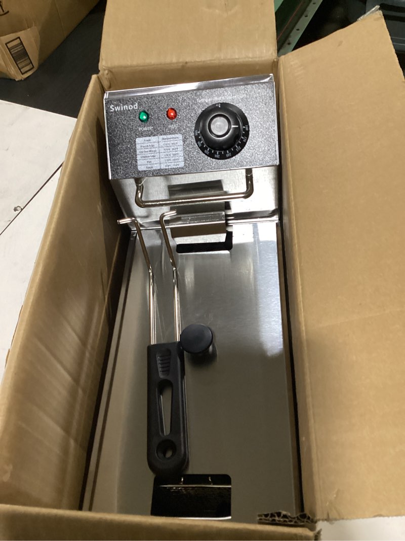Condition photo showing Good Condition for electric deep fryer with basket for home use, countertop deep fryer 1700w powerful performance 4.2qt capacity stainless steel oil fryer 80