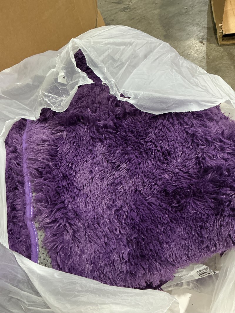 Condition photo showing Good Condition for 8x10 area rugs for living room bedroom, large area rug shaggy carpet soft plush furry bedside rug, rugs for home decor (grape purple, 8 x 10) 8' x 10' (rectangular) grape purple
