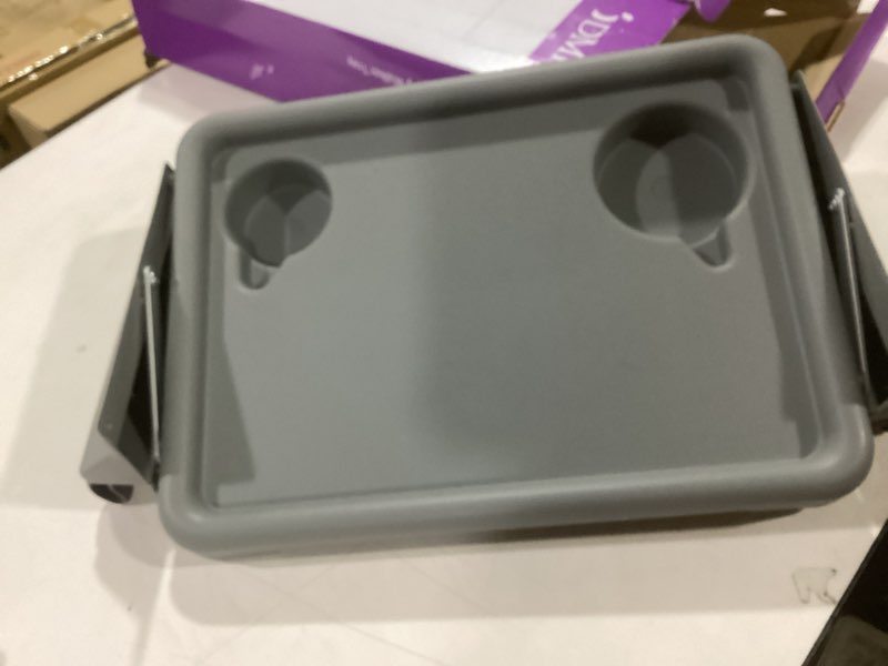 Condition photo showing Good Condition for DMI Walker Tray, Rollator Tray, Mobility and Walker Accessory Tray Table Fits Most Standard Walkers, Folding with Two Cup Holders and Tool Free Assembly, 16 x 11.8 inch Gray 1 Count (Pack of 1)