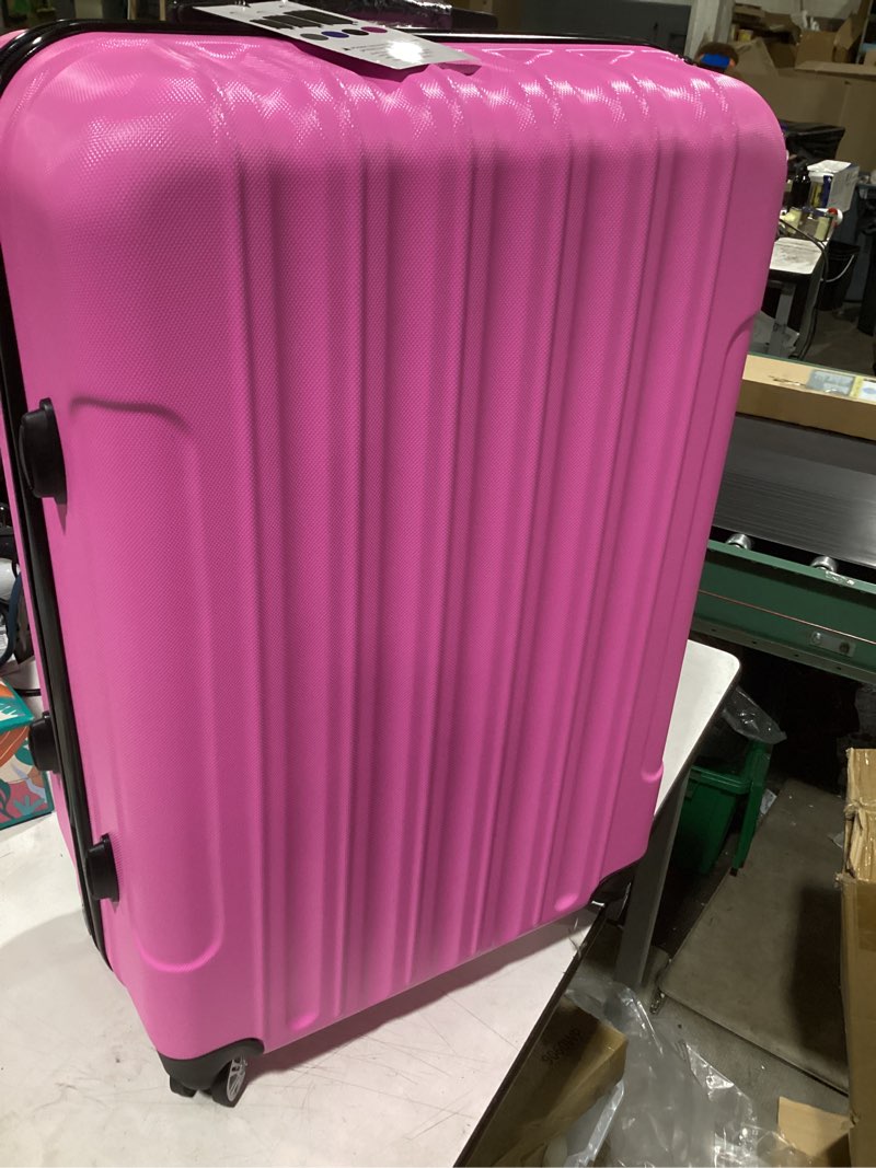 Condition photo showing Good Condition for olixis 24 inch luggage, hardside suitcase with spinner wheels, lightweight abs hard shell checked luggage, tsa approved lock, expandable medium suitcase for travel & business–black black 24 in