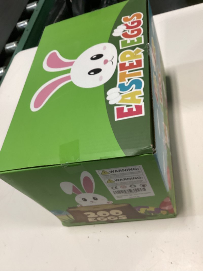 Condition photo showing New/Like New for 200 pack easter eggs bulk include 6 surprise golden eggs, 2.4 inch colorful fillable plastic easter egg empty for easter hunt party favors, easter basket stuffers fillers, classroom prize supplies