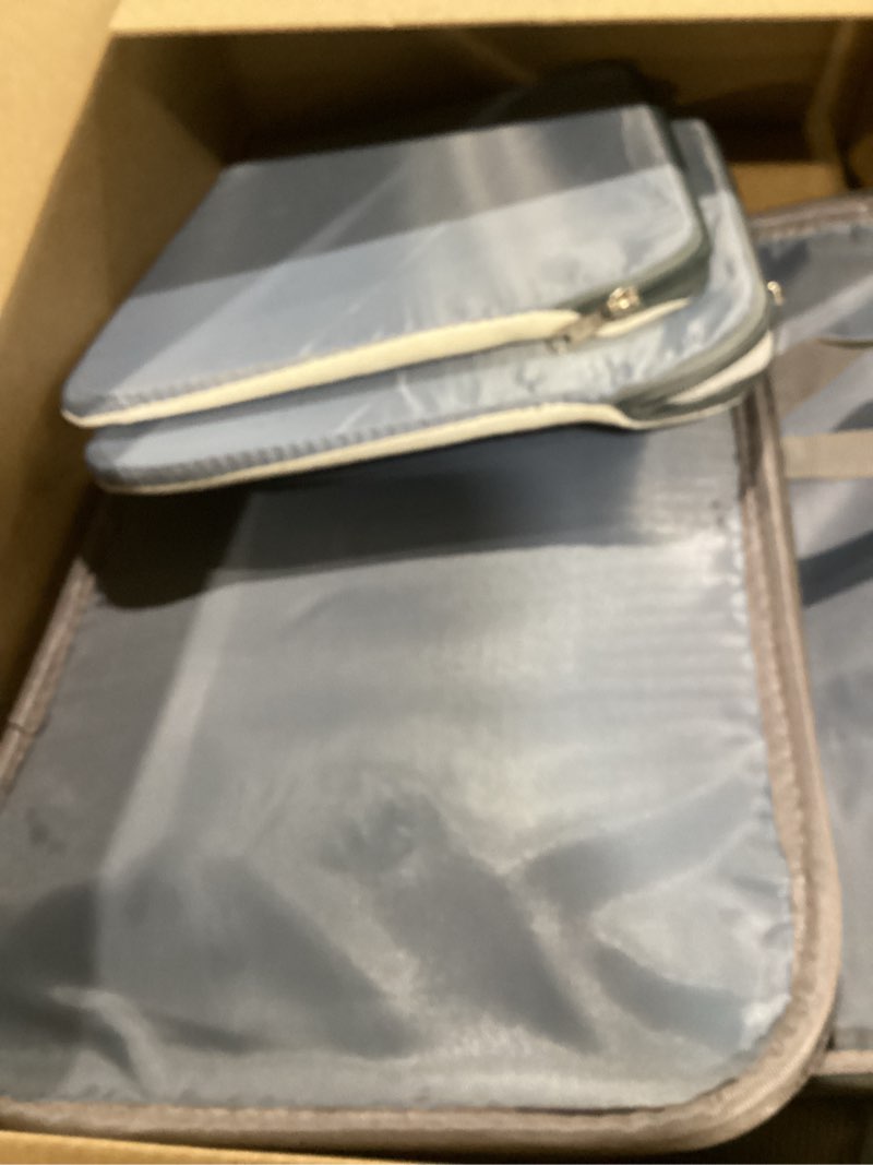 Condition photo showing As Is for hovono detachable double pet carrier backpack for cats and small dogs, cat travel carrier for 2 cats, perfect for traveling/hiking/camping, grey