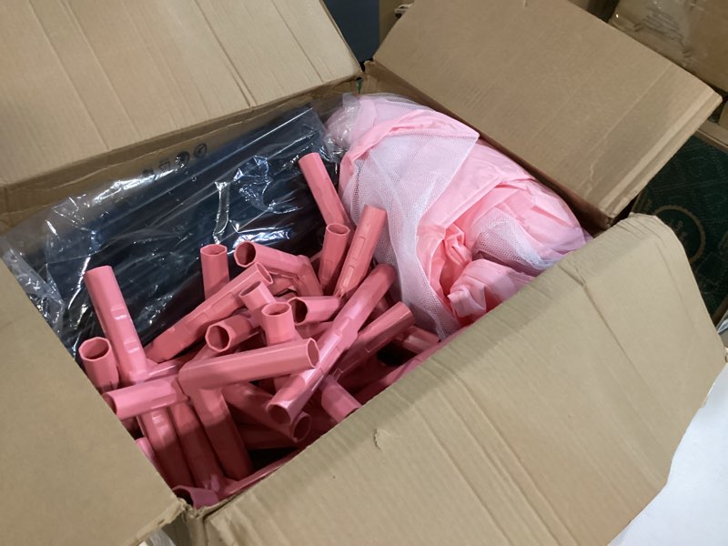 Condition photo showing As Is for Pink Baby Playpen 74x50 Inches Playpen for Little Princess Play Yards Indoor & Outdoor Sturdy Safety Baby Girls Play Pen with Soft Breathable Mesh Toddlers Activity Center with Anti-Slip Base Pink 74×50 Inch