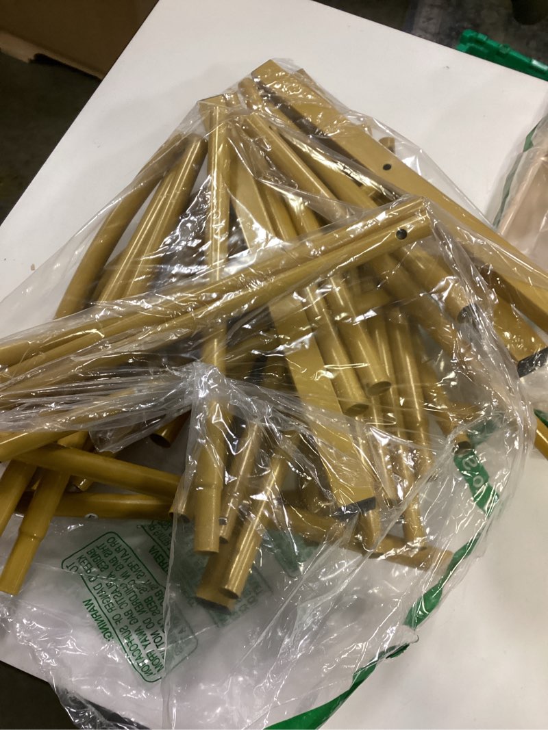 Condition photo showing item condition for Arch Backdrop Stand, 7.2FT & 6FT Two-Piece Metal Arch Backdrop Set, Sturdy Balloon Garland Stand for Wedding, Party, Photo Booth, Ceremony, Birthday, Graduation Decorations 7.2+6FT Metallic Gold