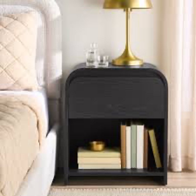 Better homes & gardens juliet nightstand rich black 