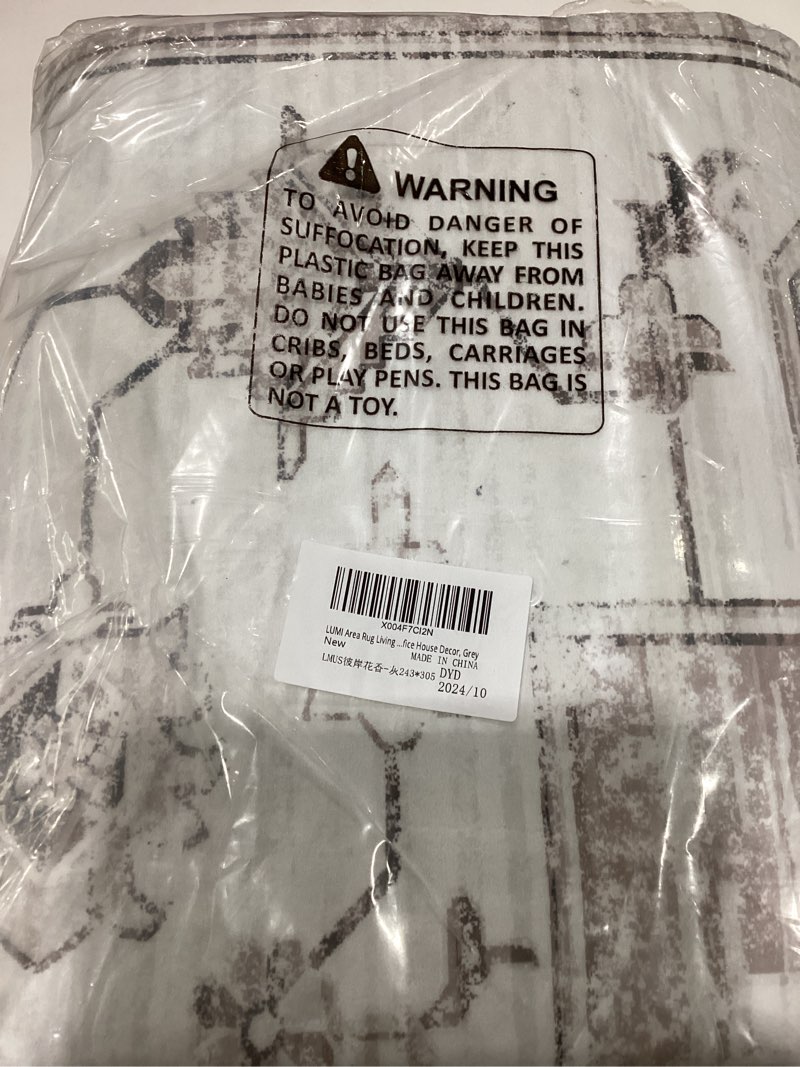 Condition photo showing New/Like New for LUMI Washable Area Rug 8x10 for Living Room, Ultra Soft Stain Resistant Carpet with Non Slip Rubber Backing, Non-Shedding Low Pile Rugs for Bedroom, Dining Room, Indoor, Office 8' x 10' Amari