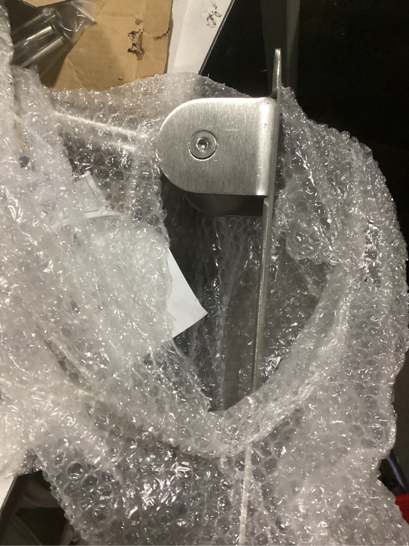 Condition photo showing Good Condition for Toilet Grab Bar 30.3 Inch, Munzong Anti-Slip Handicap Grab Bars with Paper Holder, Flip-Up Bathroom Toilet Safety Rails, Stainless Steel Knurled Support handrails for Seniors Elderly Disabled Pregnant 32 Inch Satin Nickel