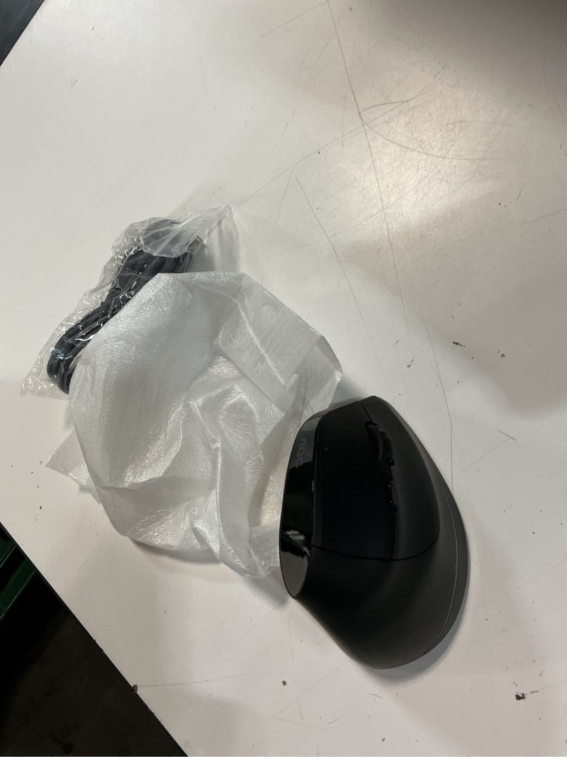Condition photo showing Good Condition for aoc 2.4ghz ergonomic mouse, wireless bluetooth vertical mouse for work, 4800 dpi optical tracking, 5 adjustable dpi, quiet clicks, rgb light, compatible with computer, laptop, pc, mac, desktop - black