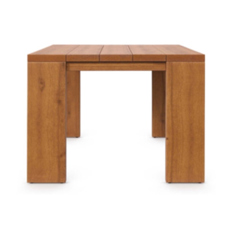 tahoe outdoor patio acacia wood side table in natural